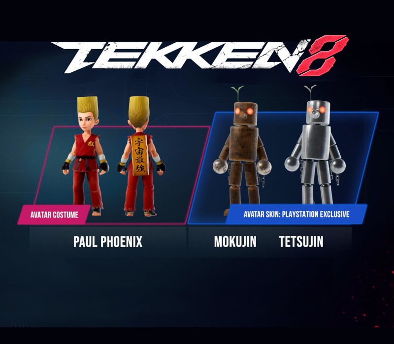 TEKKEN 8 - Pre-order Bonus: Paul Pheonix Set + Mokujin & Tetsujin Skins DLC (EUROPE - all countries)